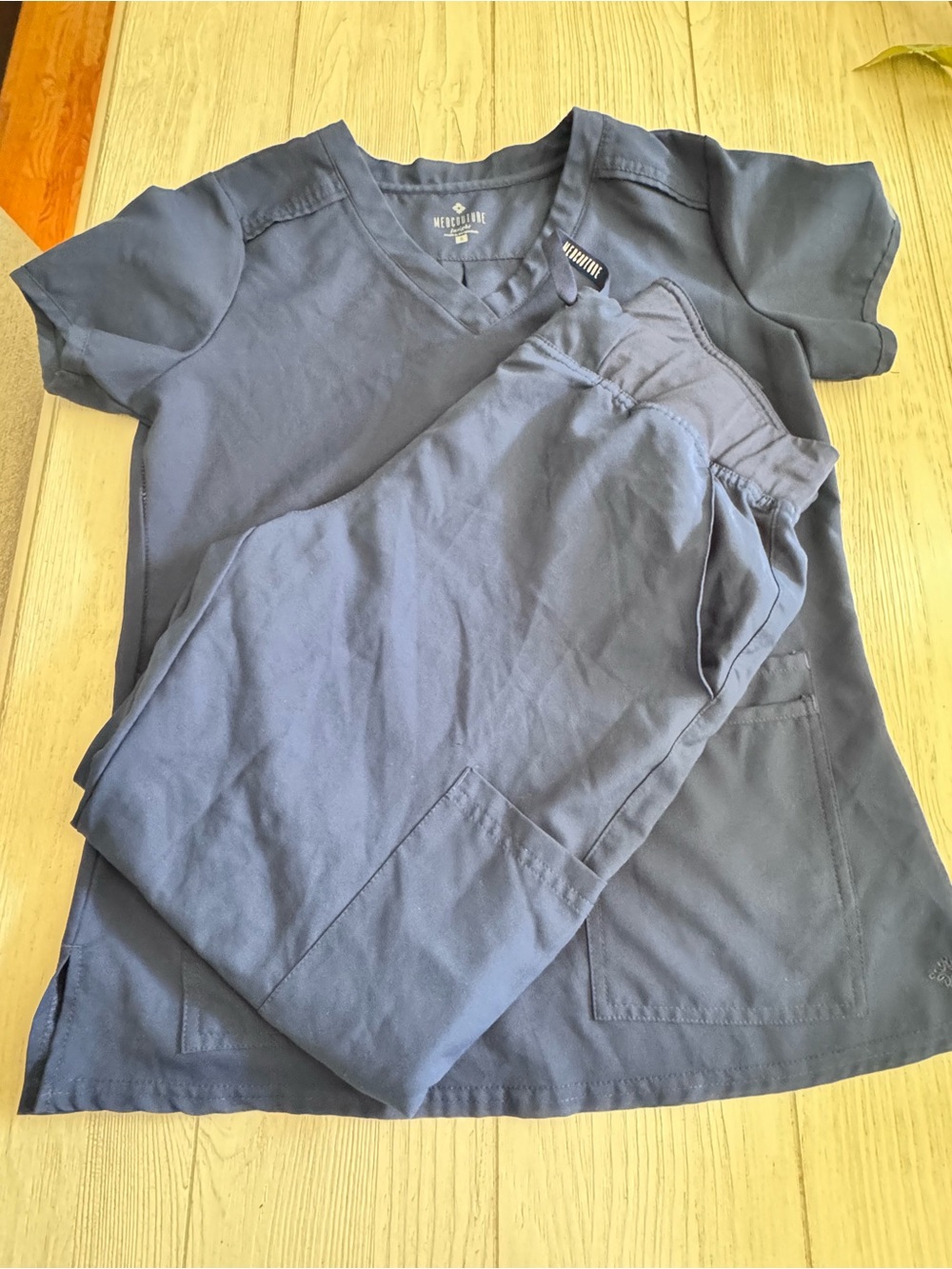 Med Couture Navy Blue Women's Scrub Set
